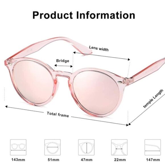 Round Retro Sunglasses   - Picture 3 of 3